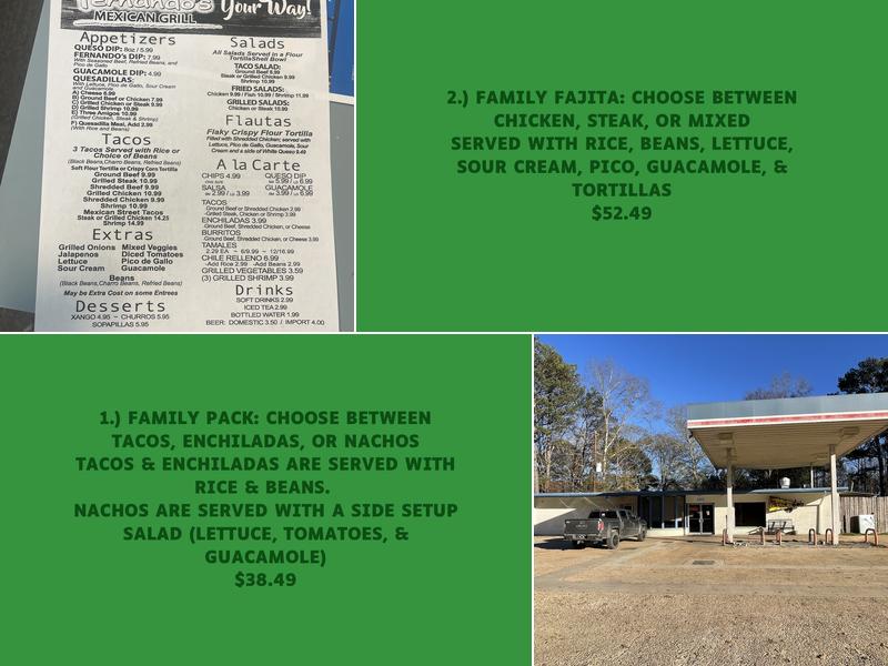 Fernando’s Mexican Grill Menu