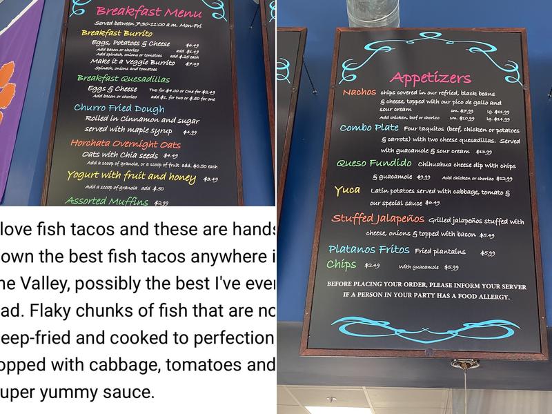 La Veracruzana Mexican Restaurant Menu