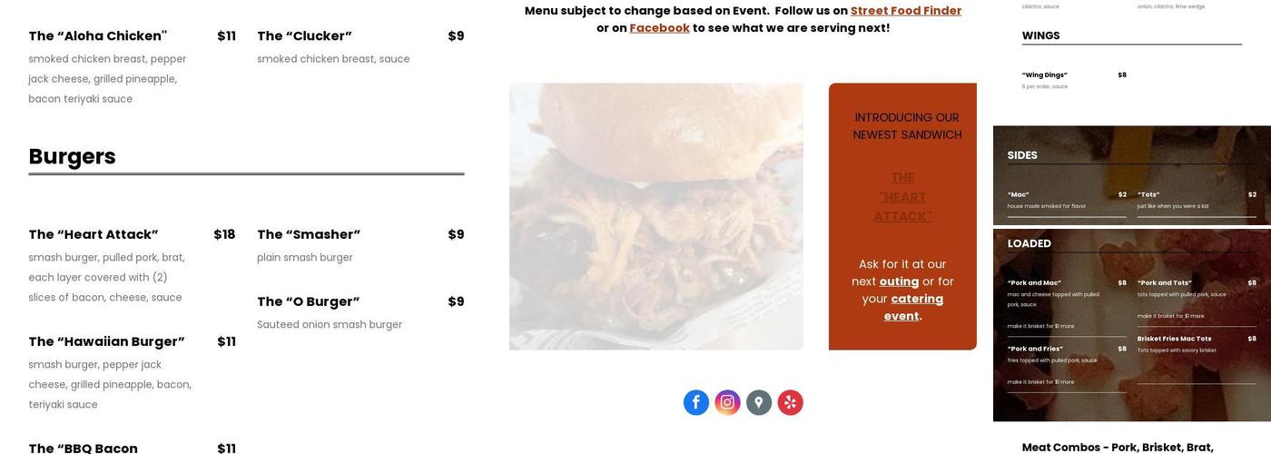Triple P Barbeque Menu