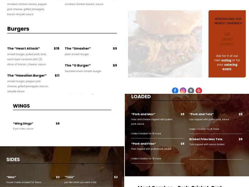 Triple P Barbeque Menu
