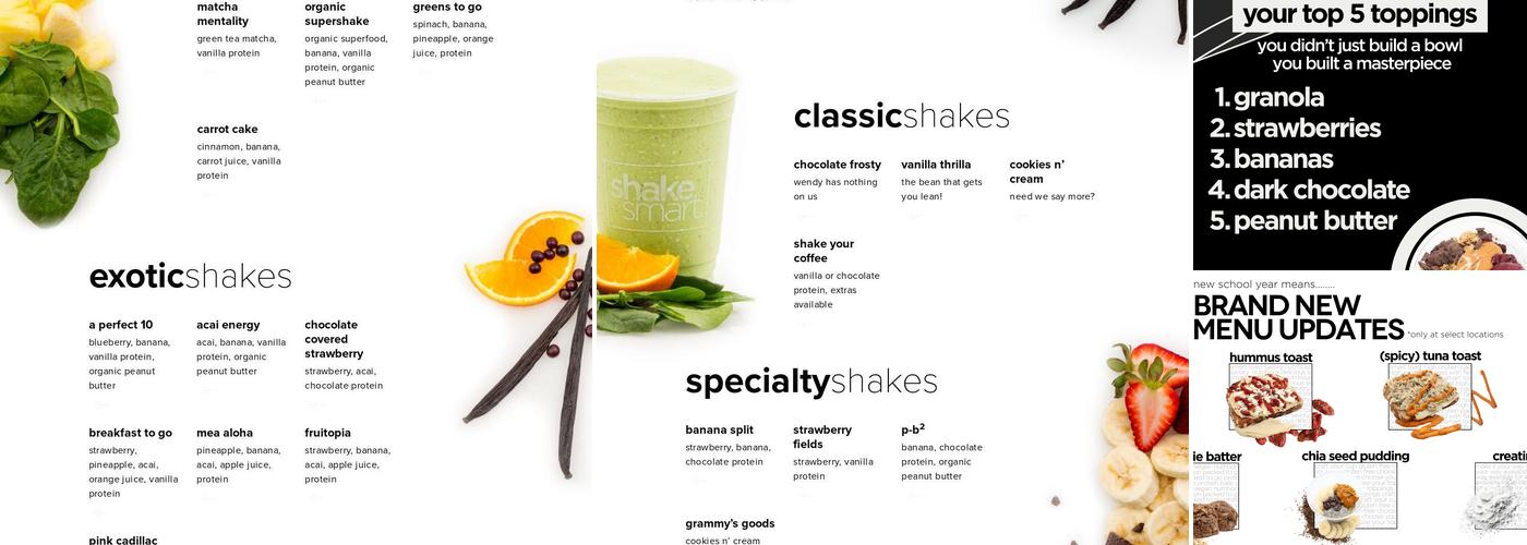 Shake Smart Menu