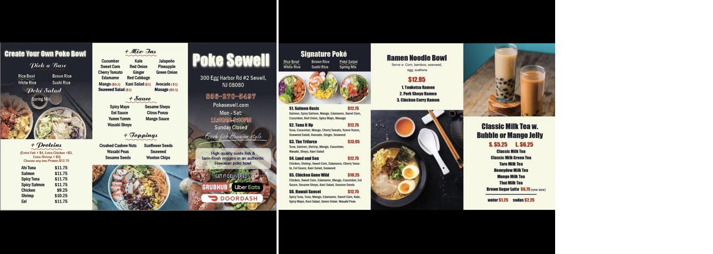 Poke Sewell Menu