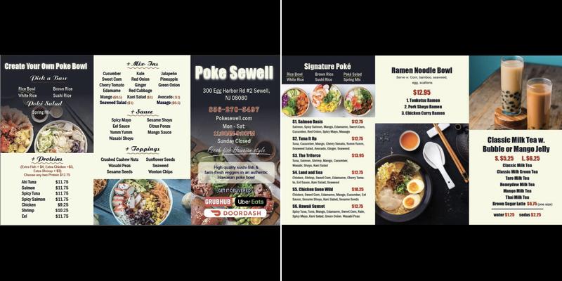 Poke Sewell Menu