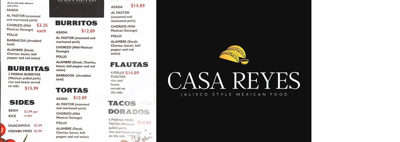 Casa Reyes Menu