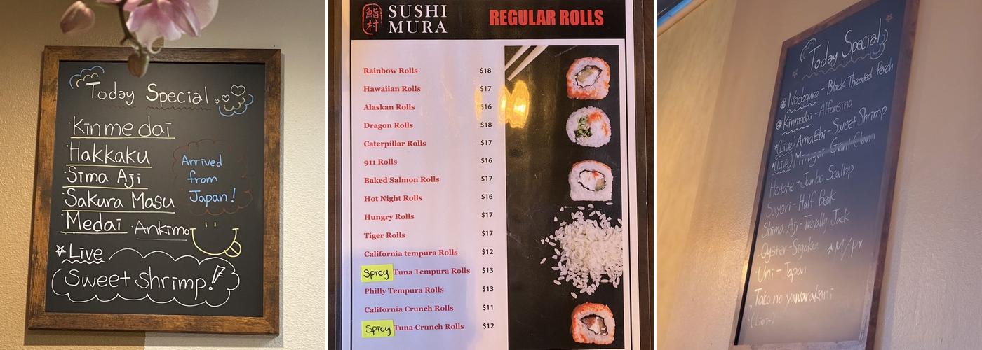 Sushi Mura Menu