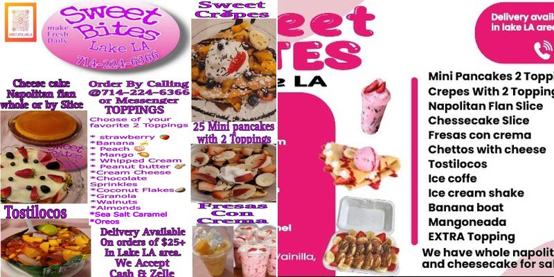 Sweet Bite's Lake LA Menu
