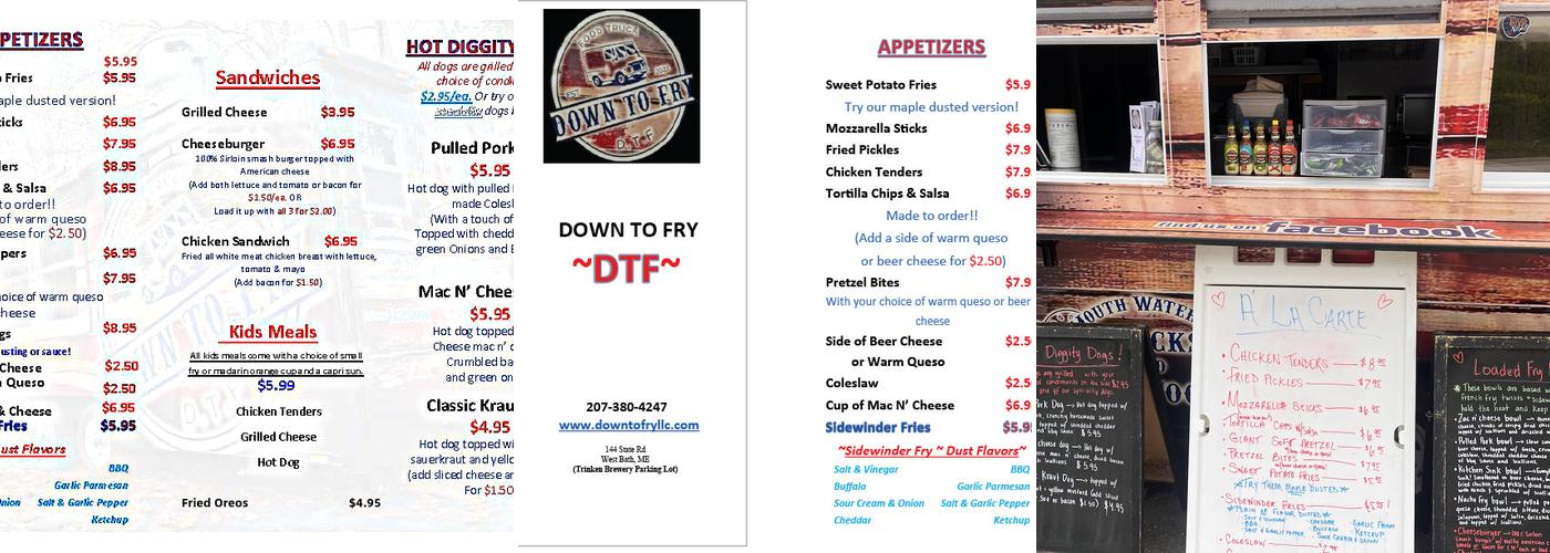 Down To Fry Menu