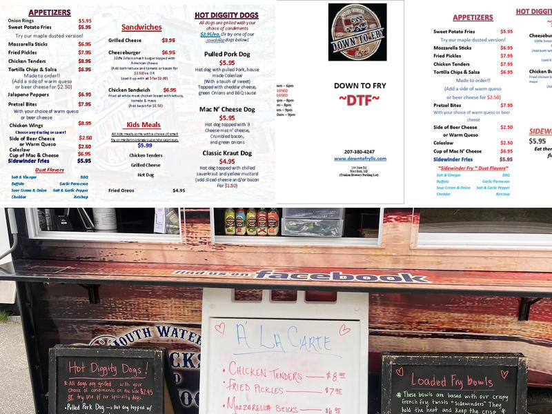 Down To Fry Menu