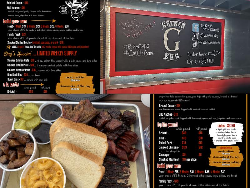 Broken G BBQ Menu