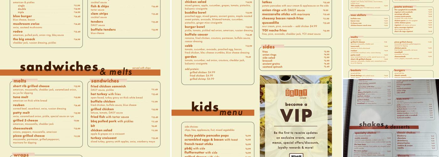 The Daily Diner Menu