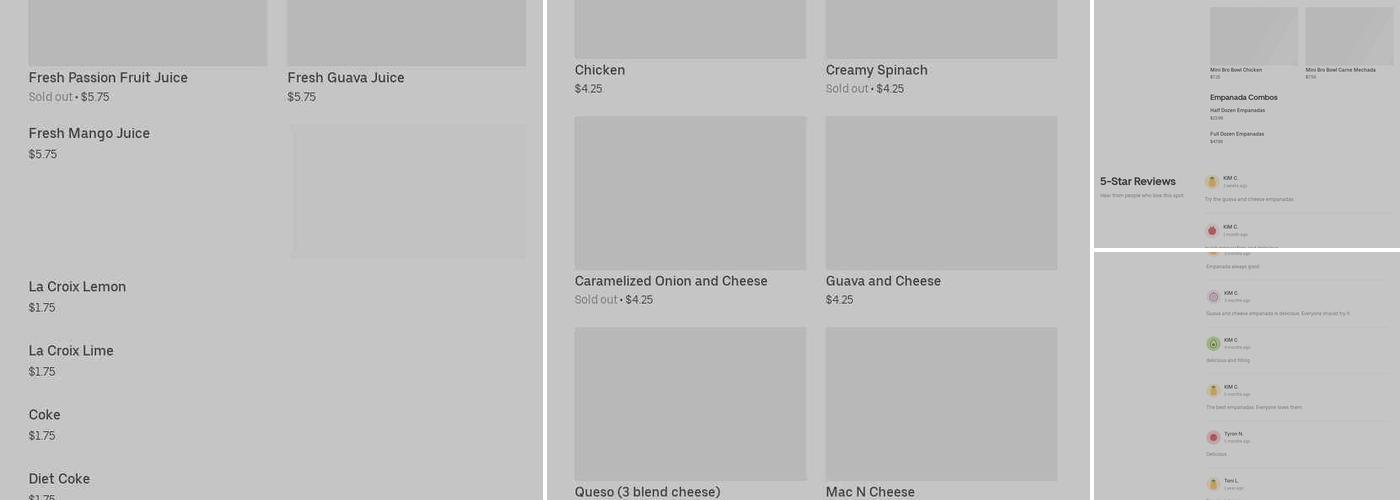 Empanada Bros Menu