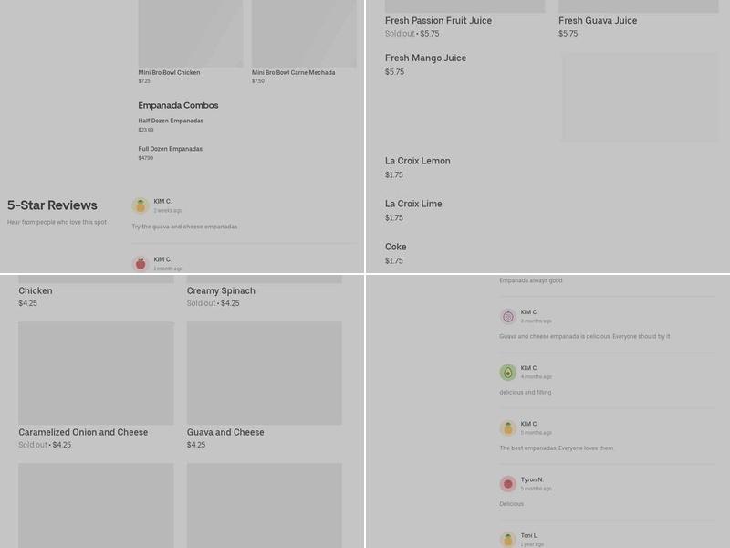 Empanada Bros Menu