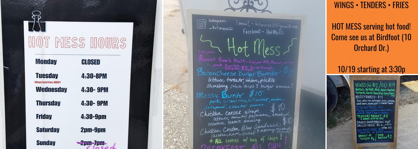 Hot Mess Menu