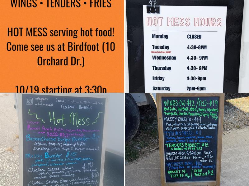 Hot Mess Menu