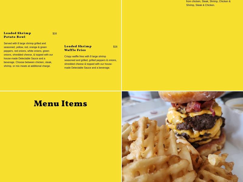 Delectable Eatery, LLC Menu