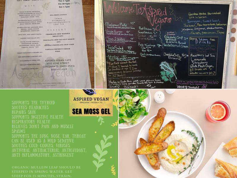 Aspired Vegan Menu