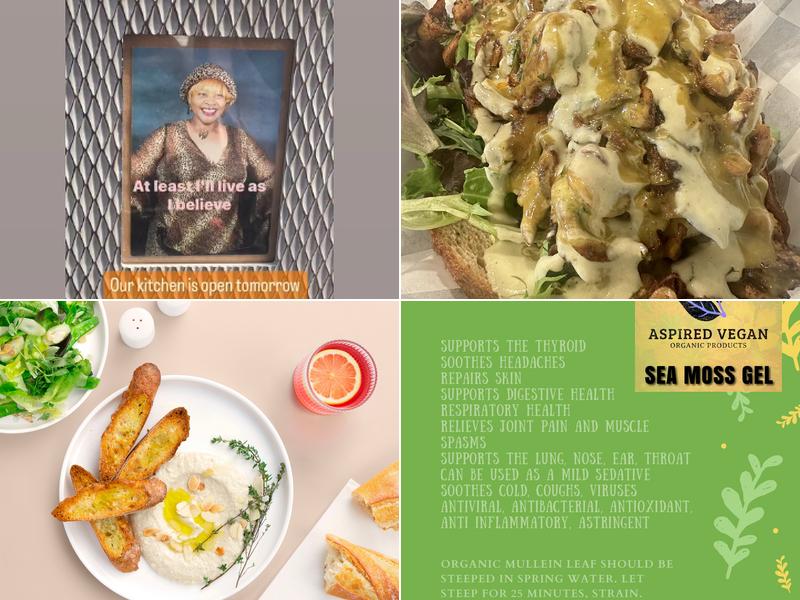 Aspired Vegan Menu