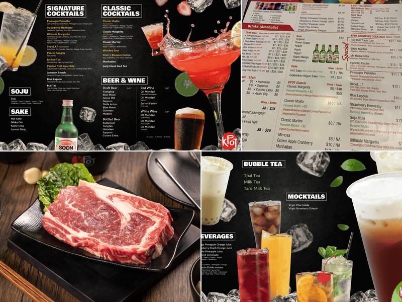 KPOT Korean BBQ & Hot Pot Menu
