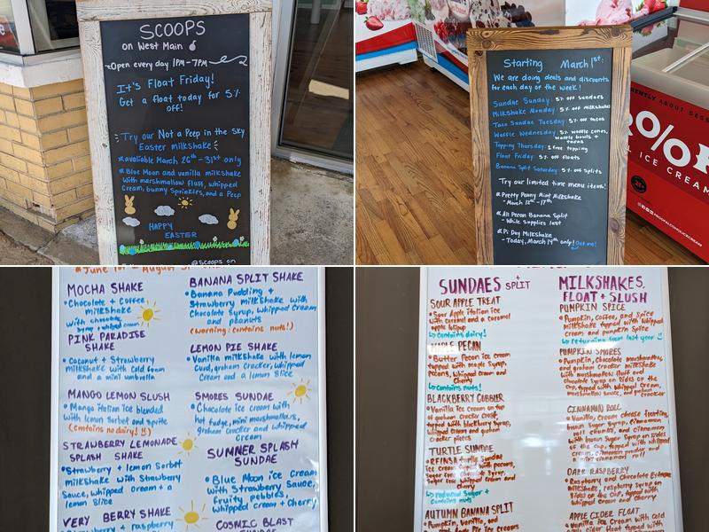 Scoops on West Main Menu