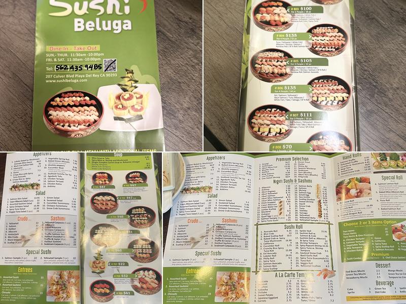 Sushi Beluga (Long Beach) Menu