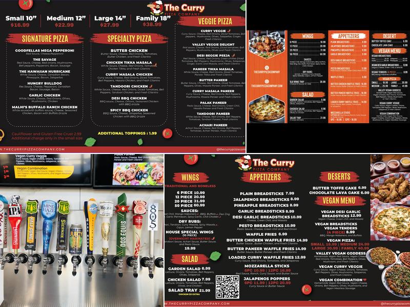 The Curry Pizza Company # 8 Menu
