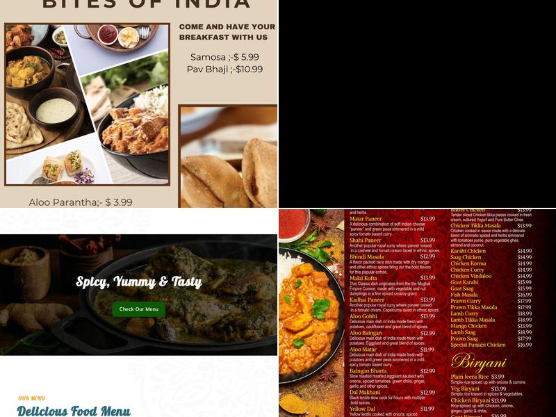 Bites of India Menu