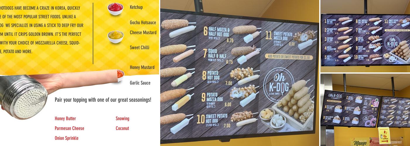 OhK-Dog & Egg Toast Menu