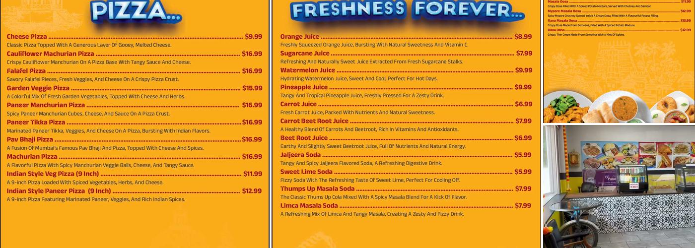Bombay Chaat Menu