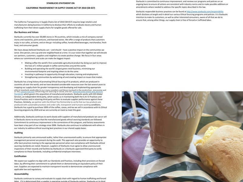 Starbucks Menu