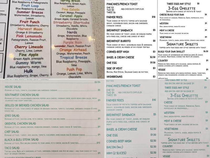 Stockton Pit Stop Menu