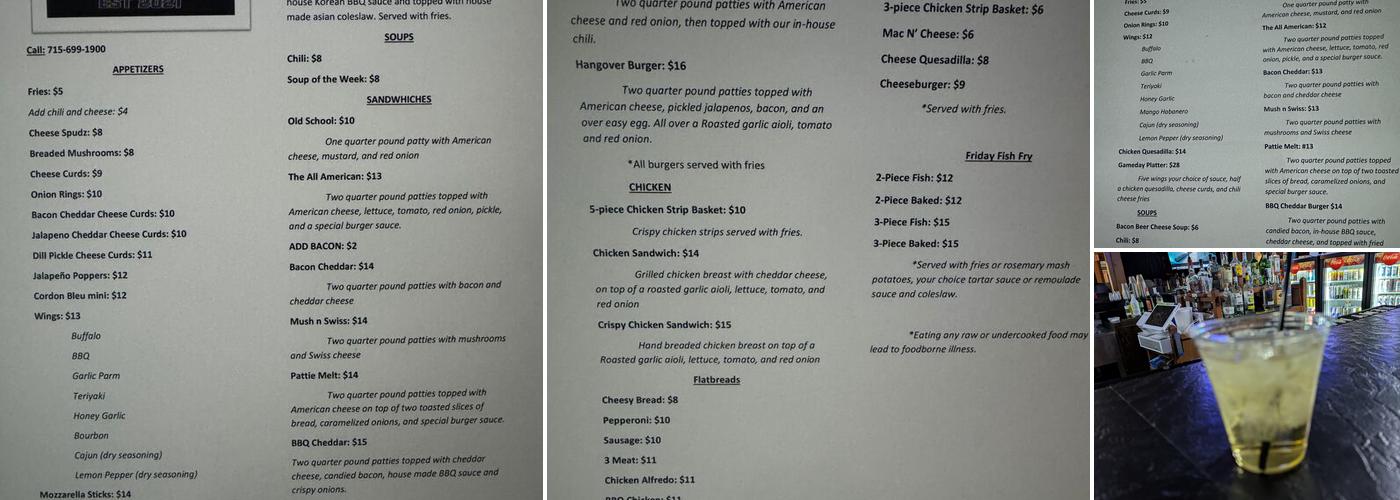 Bernie's Menu