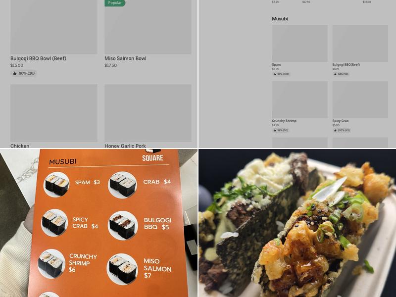 Musubi Square Menu