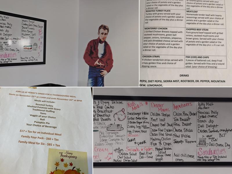 Penny's Diner Coffeyville Menu