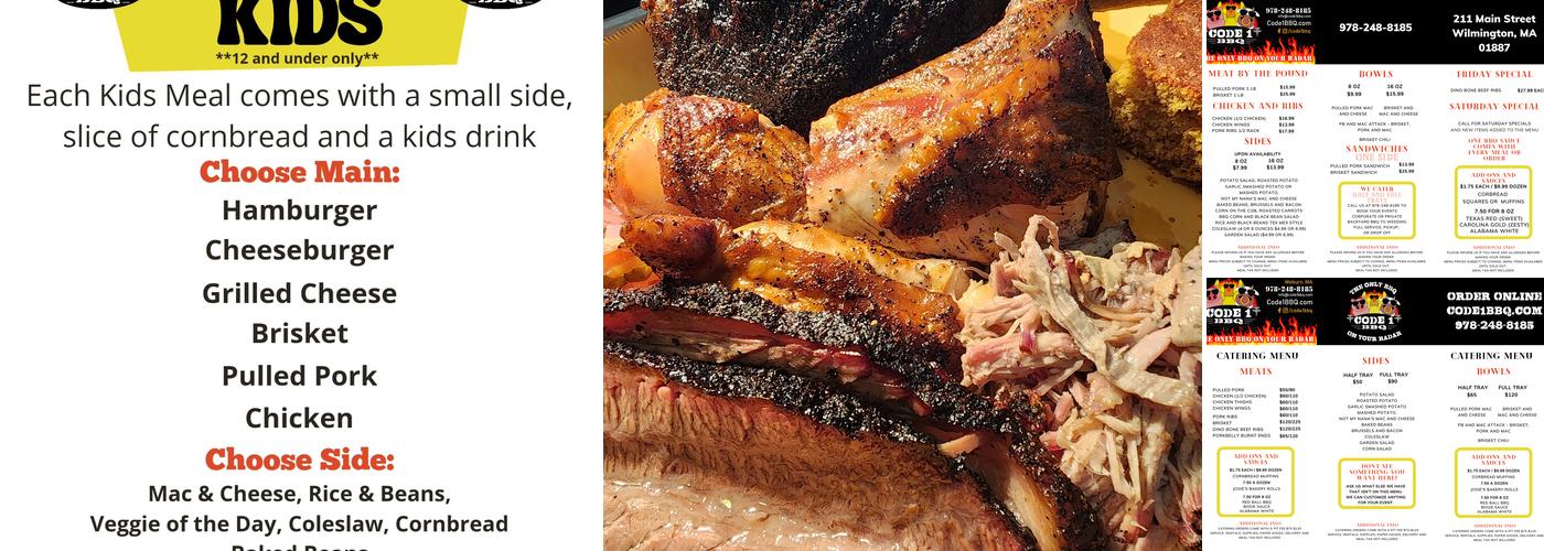 Code 1 BBQ Menu