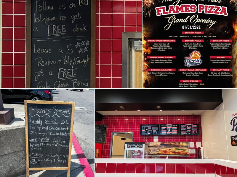 Flames Pizza Menu