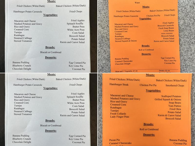 The Cornbread Cafe Menu