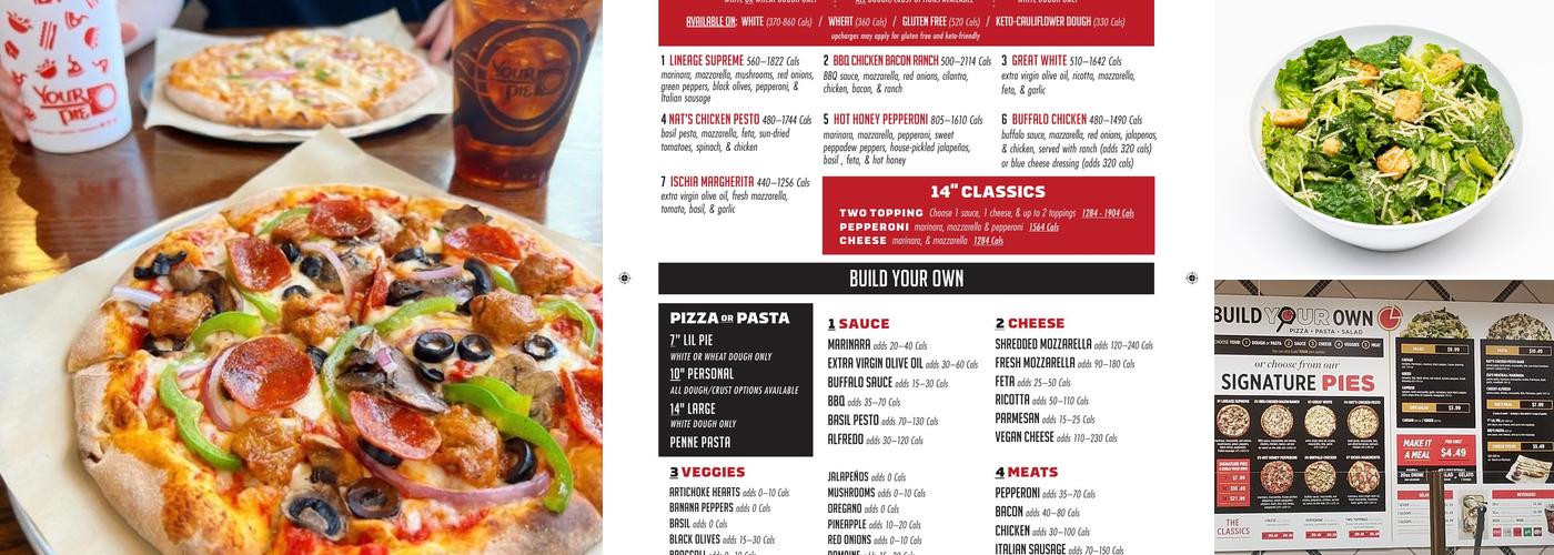 Your Pie Pizza - Clemson Dockside Menu