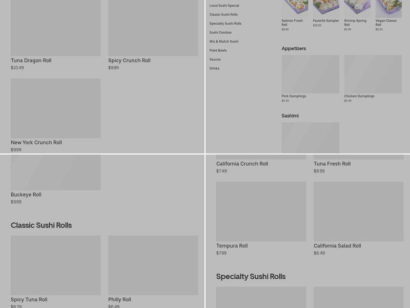SNOWFOX Menu