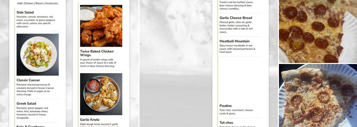 Yellow Brick Menu