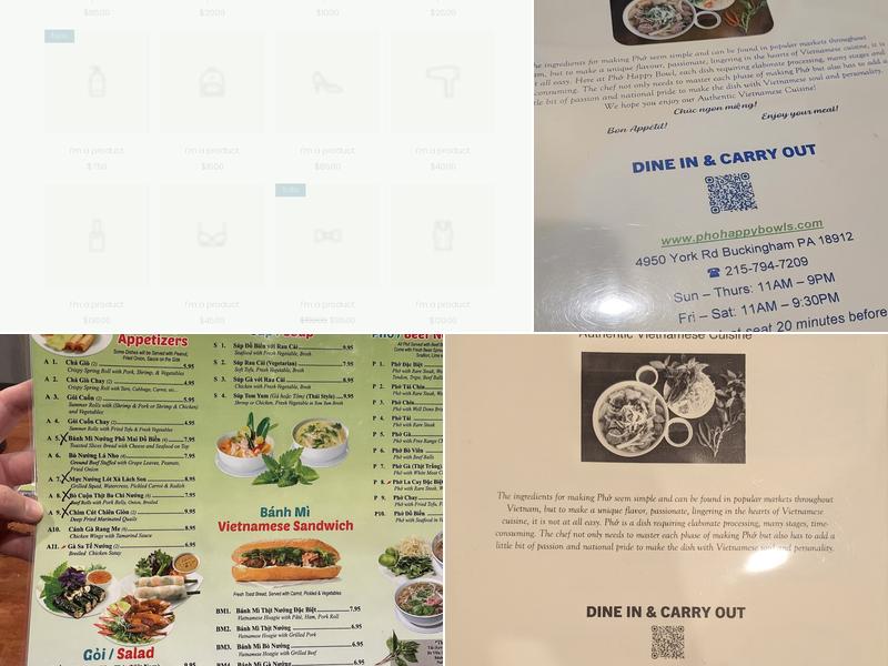 An Loi Happy Bowl Menu