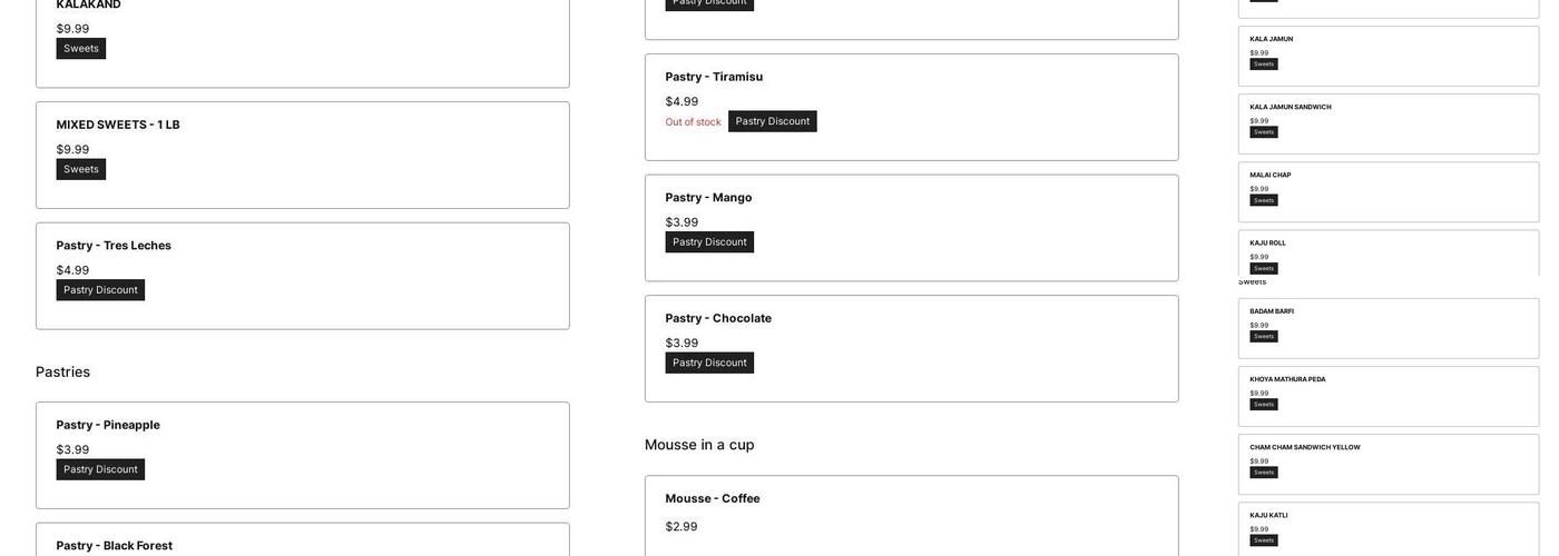 Sweet Magic - Pastries and Cafe Menu