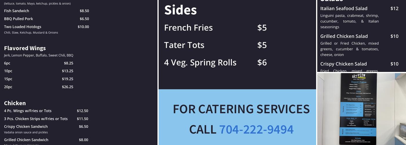 SkyView 22 Menu