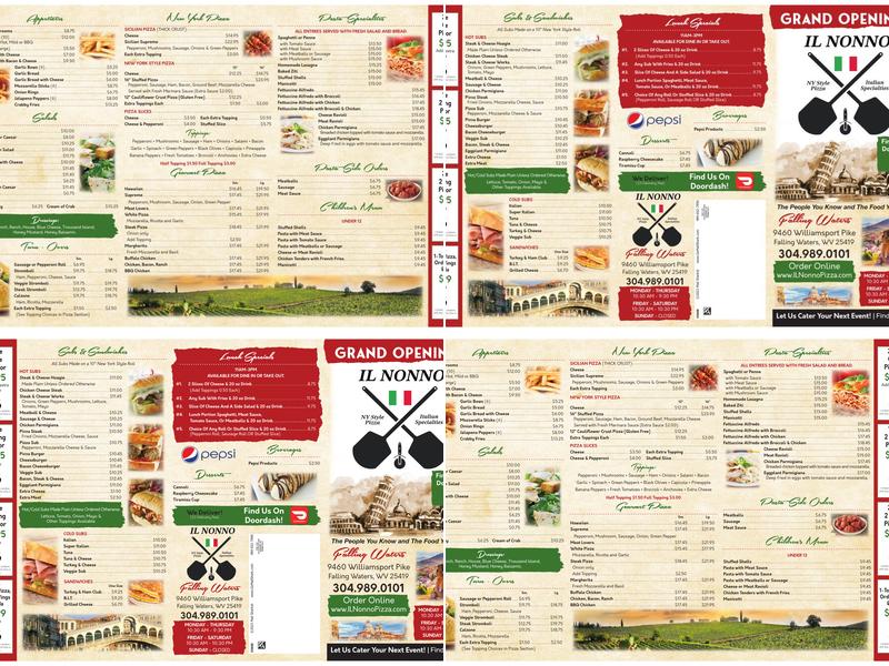 Il Nonno Pizza Menu