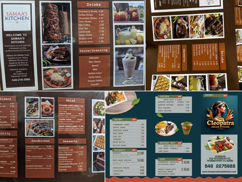 Samaa's Kitchen Menu