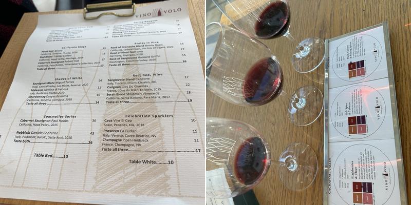 Vino Volo Menu
