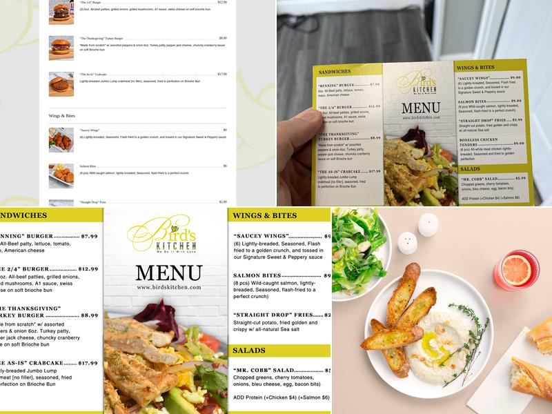 Bird's Kitchen Menu