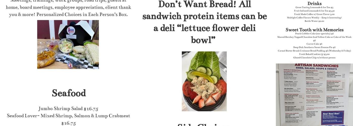 Between the Bread Cafe Menu