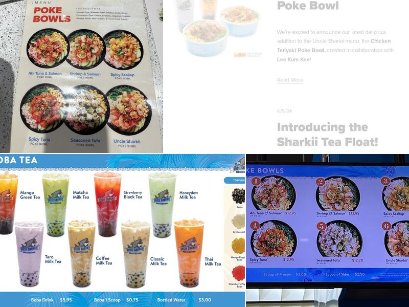 Uncle Sharkii Poke Bar Menu