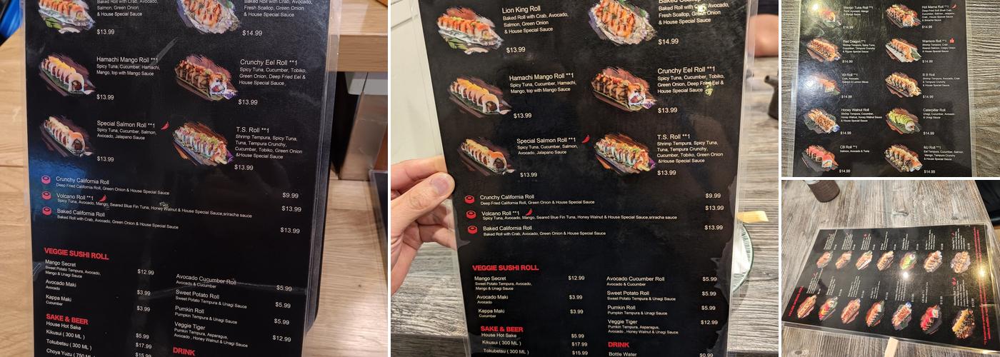 MJ Sushi Palo Alto Menu