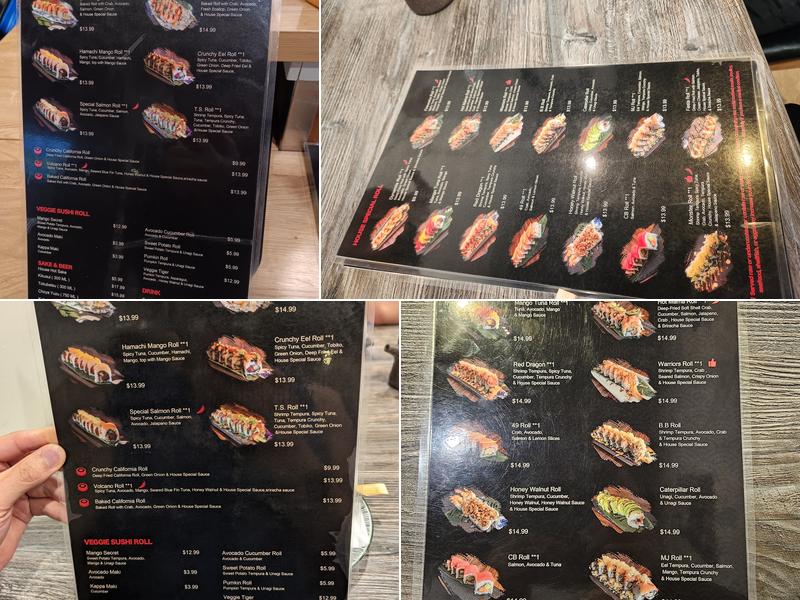 MJ Sushi Palo Alto Menu